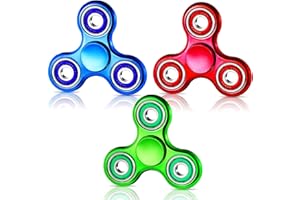 SCIONE Fidget Spinner Glittering Quicksand Party Supplies Stress Anxiety ADHD Relief Fidgets Toy Regali per bambini adulti (rosso verde blu)