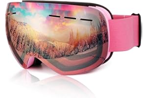HuoBi Ski Goggles,Snow Sports Goggles Outdoor Ski Goggles,Windproof and Anti-Fog Snowboard Goggles 100% UV Protection,for Bikes Motorbikes Skiing etc,for Men Women Teenagers