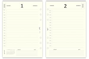 AGENDEPOINT.IT Ricambio Agenda Giornaliera 2026 15x21cm A5 Organizer Avorio Forata 6 Fori