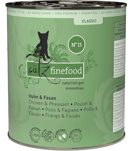 Catz Finefood Organic – Cibo Umido Bio Per Gatti Al Pollo Monoproteico, 6x85 G, Made In Germany