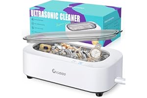 ‎GISAAE Gisaae Ultraschallreinigungsgerät Brille 48000Hz Brillenreinigungsgerät Mit 2 Modi Ultraschallgerät 350ml Ultraschallreiniger für Zahnprothesen Schmuck Ultrasonic Cleaner
