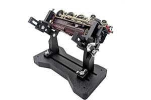 Brightstone Forge Model Train Servicing and Repair Stand. Adjustable. Gauge/Scale HO, OO, TT, N, Locomotive Maintenance Cradle (Black)