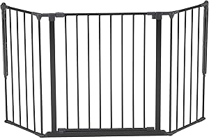 BABY DAN BabyDan Configure M- Barrera de seguridad con sistema Flex, para aberturas de 90 - 146 cm, Antracita