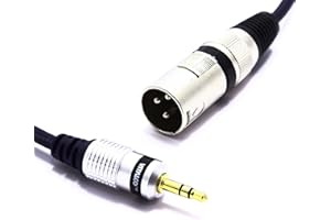 Cable XLR macho a mini jack 3.5 mono 3 m Vitalco micrófono de 3 pines a cable TRS de 1/8 pulgadas