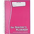 Educational Planning Books - The Teachers Planner Wirobound 2025-26 | A4 Teacher Planner & Academic Diary, Page-a-Day Teacher Notebook in 6 Periods per Day - Pink (TP3-Pink)