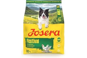 JOSERA Adult Festival łosoś i kurczak (1 x 900 g) | sucha karma premium dla dorosłych, wybrednych, aktywnych psów | bogata w energię | w pysznym sosie również do namaczania | bezglutenowa | 1 sztuka