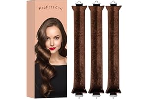 ATEC-VUTRÖE 3 Pièces Bigoudis Cheveux, Boucle Sans Chaleur, Bigoudis Cheveux Long Court, Boudin Cheveux Boucle Sans Chaleur, Heatless Hair Curlers, Boucles sans Chaleur, Boucle sans Chaleur Boudin (Brun)