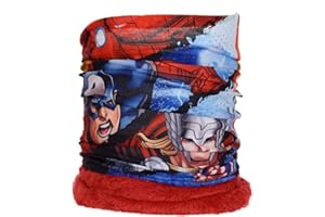 yuhu Avengers - Sciarpa invernale in pile per bambini, motivo: Iron Man Hulk Thor Captain America