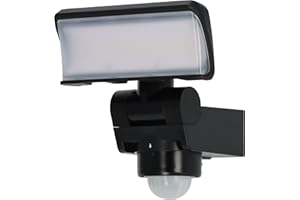 Brennenstuhl Reflektor LED z czujnikiem ruchu WS 2050 SP/Reflektor zewnętrzny LED 20W (1680lm, IP44, 3000K, kąt wykrywania 180° o zasięgu do 10m, z czujnikiem zmierzchowym) czarny