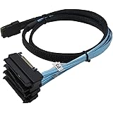 CableDeconn Mini SAS 36 SFF-8087 to (4) SFF-8482 Connectors With SATA Power 1m