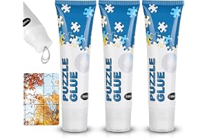 Pussellim, Flytande permanent pussellim, Svampapplikator, vuxna och barn pussel tillbehör (100 ml x 3)