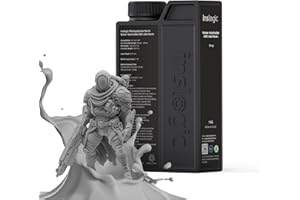 Inslogic 1kg Water-Wash ABS Like Resin, Combines features of ABSLIKE Resin & Water Washable Resin, Non Brittle, High Precision, Low Shrinkage, Fast Curing 3D Resin for LCD DLP SLA 3D Printers. (Grey)