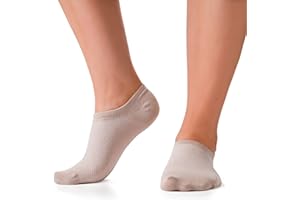 BAMBÜ Bam&bu Women's Premium Bamboo Viscose No Show Socks - 4 pairs - Non-Slip