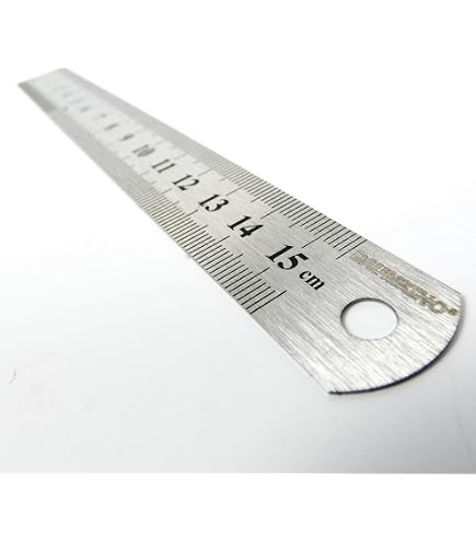 Produktbild von 3-teiliges Metalllineal Set Aus Edelstahl – 15 Cm & 30 Cm, Für Büro, Zeichnen & Technik