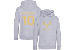 BlackMacaw Kids Lionel Messi Inspired Soccer Hoodie Jumper footy merch Jumper Messi Merch Messi Boys Girls Gift Top Tee 3-13yrs Number 10#10