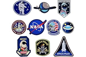 O-Kinee 10PCS Parches NASA Termoadhesivo para la Ropa (10pcs)
