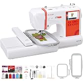 PooLin EOC03 Embroidery Machine &ndash; Electronic Embroidery Machine &ndash; 4.3&Prime; LCD Touch Screen, 10&times;10 cm and 10&times;23.5 cm Frames, Impo