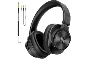 AOC Professional Over-Ear Studio Headphones, DJ & Monitor Headphones with 6.35 & 3.5mm Detachable Cables, 40mm Driver, Stereo, Open-Back Headphones for Studio Recording & Mixing, Podcast, Guitar