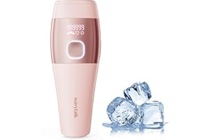 WAVYTALK Epilatore Luce Pulsata per Donna e Uomo, Epilatore Laser con Raffreddamento Ghiaccio per Quasi Indolore e Risultati Duraturi, 24J Alta Energia Epilazione IPL per Viso/Schiena/Bikini/Corpo (Rosa)