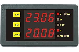 AILI Full Programmable DC Combo Meter DC 0-200V 0-100A Voltage Current Energy Power Watt Battery Indicator