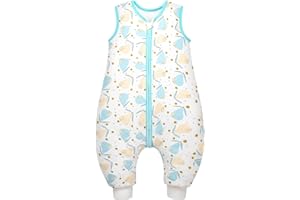 MIKAFEN Baby Winter Sleeping Bag,100% Cotton Kids Sleeping Bag 2.5Tog with Legs