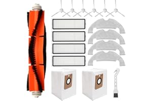 JEGEHOYO Accesorios de repuesto para aspiradora Dreame Bot Z10 Pro /D10 Plus/ L10 Plus, garantiza un trabajo eficiente, 1 cepillo de rodillo, 4 filtros, 4 toallitas, 6 cepillos laterales, 2 bolsas de polvo, 1
