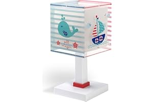 Dalber Kinder Tischlampe Nachttischlampe Petit Marin Seemann Wal, Blau
