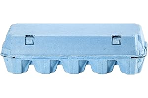 MEINHOF, GEFLÜGELZUBEHÖR UND FUTTERMITTEL Pack of 10 Egg Boxes, Unprinted, in Bundle, 80 Pieces, Neutral (Light Blue)