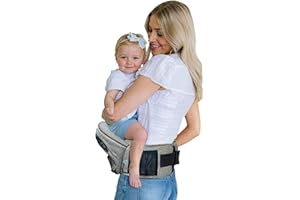 Pandanling - Marsupio Neonato 0-36 Mesi con Estensibile - Vincitore Premio Mom's Choice, Certificato Sicurezza Marsupio per Bambini, Ergonomico per Neonati 3-20 kg (Grigio)