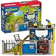schleich DINOSAURS — 41462 Large Dinosaur Research Station, 72-Piece Playset, Includes 2x Dinosaur Figurines, Researcher and Accessories, Dinosaur Toys for Boys and Girls Ages 4+