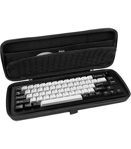 Étui Rigide Pour Clavier 75% - Compatible Keychron K2, Logitech POP Keys, Etc. (bleu Foncé)