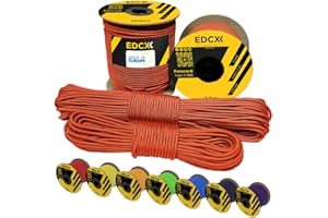 EdcX 3 mm Nylon Paracord 425 (15, 30, 50 And 100m) – 3 mm Type II, 100% Nylon Rope, 3 Strand Rope, 3 mm Nylon Rope in Many Colors
