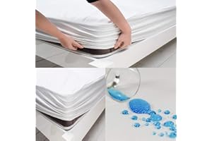 ‎BUYMAX Matratzenschoner 140x200 cm Wasserdicht, Buymax® wasserdichte Spannbettlaken ohne Knistern, Inkontinenzauflage Rundumgummi Atmungsaktiv Rundumbezug Anti-Milben Bezug waschbar