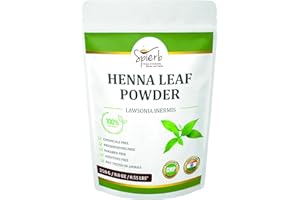 Spierb Henna Poudre (250gm / 0.55 lb / 8.81oz) à base de plantes Poudre de feuilles de henné coloration des cheveux Couleur naturelle des Brun Orange Rouge 100% pure Lawsonia Inermis Facile à utiliser