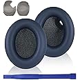 WH-1000XM4 Replacement Ear Pads, Protein Leather Earpads Cushions for Sony WH-1000XM4 Over-Ear Headphones, XM4 Earpads with High-Density Memory Foam, Without Affecting Sensor (Blue)