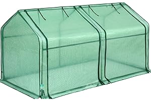 Quictent Pop 2 große Reißverschluss Türen Mini-Gewächshaus tragbar Cloche grün Hot Garden House 180,3 cm WX 91,4 cm D x 91,4 cm H