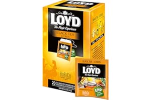 ‎LOYD LOYD - HORECA Schwarztee Citrus – 20 Einzelverpackte Teebeutel - Premium Qualität, Hochwertiger Schwarzer Tee mit Zitrusnoten für Gastronomie, Hotel & Restaurant, Erfrischend & Aromatisch - 40g