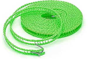 COMEHOME Corde à Linge Coupe-Vent 5m 16.4ft, Corde à Linge de Voyage Portable Corde A Linge en Nylon Outdoor, Camping Voyage Cintre ou Maison Coupe - Vent Clothesline antidérapante