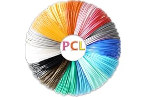 Yungden Filamento 3D PCL, 20 colores, filamento de impresión 3D de 1,75 mm, colores de bolígrafo 3D, un total de 100 m, minas 3D para filamentos 3D (bolígrafo 3D no incluido)
