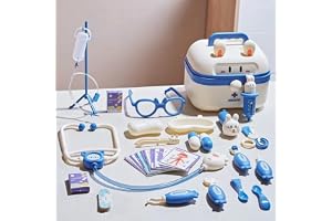 SKY-TOUCH Doctor Kit for Toddlers, Simulation Medical Suitcase Toy Set, Simulation Suitcase Toy with Realistic Tools,Children Role Play Doctor, Multifunctional Medical Tool, 3 Age +