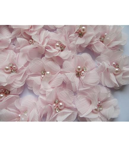 50 Fiori In Chiffon Da 5 Cm Per Accessori Capelli, Fascia Bimba, Fai Da Te - Multi Colore