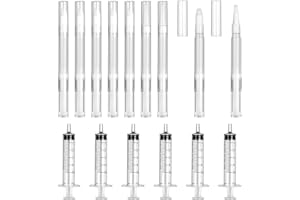 DYMHQ 15 Stück Befüllbare Ausbesserungsstifte, Trockenbau-Reparaturset Nachfüllbar Pinselstifte, Leer Lackstift Marker, Transparente Wandfarbe Ausbessern Stift, Leerer Drehstift mit Spritze