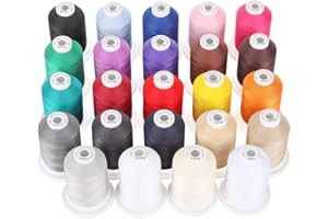 New brothread 24 Grund Farben Mehrzweck 100% Mercerisierte Baumwollfaden 30WT (50S/3) 600M zum Quilten, Nähen und Sticken