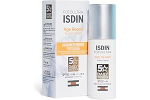 ISDIN - FotoUltra Age Repair Fusion Water SPF 50 - Protector solar facial de fase acuosa, triple acción anti-fotoenvejecimien