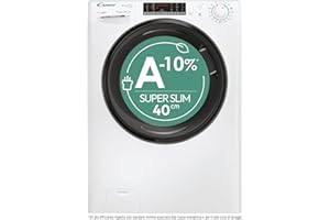 Candy Smart Pro Inverter Lavasciuga Slim 7+4 Kg, Libera Installazione, 1400 Giri, Classe A, Programmi Rapidi, App hOn, Programma Vapore, AxLxP 89x60x45, Bianca - CSOW 4746TWMB5-S
