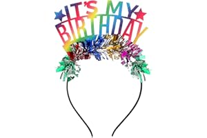 Hariendny Birthday Girl Headband Bling Birthday Crown Birthday Headband Happy Birthday Crown Rainbow Birthday Tiara for Women Girls