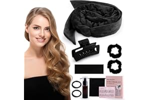 VMUTGA Bigodino Lungo Per Boccoli, Heatless Hair Curler, Arricciatore di Velluto, Fascia Bigodino Capelli per Capelli Medi Lunghi Dormire Heatless Curler (Nero)