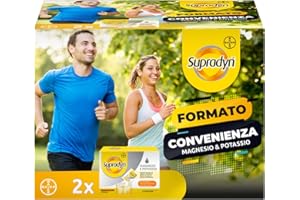 Supradyn Magnesio e Potassio Integratore Multivitaminico con Vitamine B, Vitamina C e Sali Minerali per Stanchezza, Caldo e Sport, 48 Bustine Effervescenti Senza Zucchero, Gusto Arancia