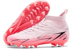 Msport Chaussures de Football Enfants/Adolescents à Crampons – Antidérapantes, Légères et Confortables – Idéales pour Gazon Naturel et Synthétique