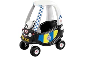 Little Tikes Patrol Police Cozy Coupe - Ride-On Buggy Toy for Toddlers - With Working Door, Removable Floor & Horn - Encourages Creative Play - For Ages 18 Months to 5 Years